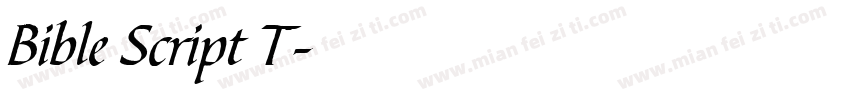 Bible Script T字体转换